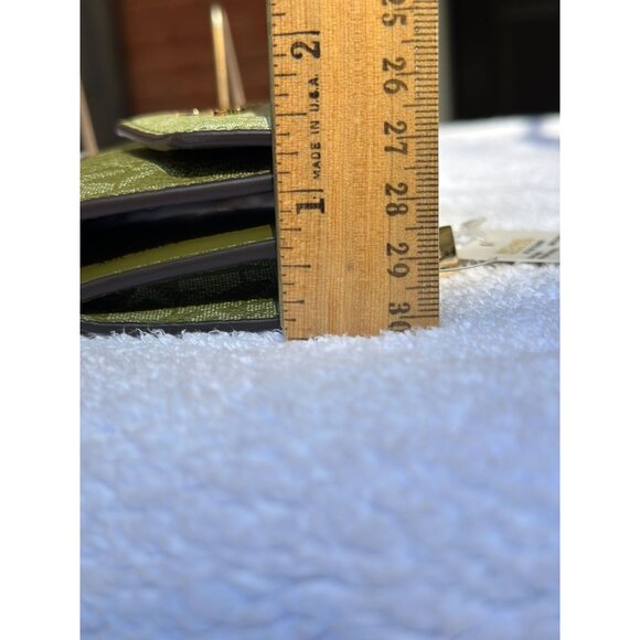 Michael Kors Logo Jet Set Charm Medium Envelope Trifold Wallet Smokey Olive - Picture 12 of 13